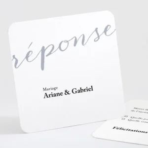 Carton reponse mariage Letter*Faire-part Elégant Sale