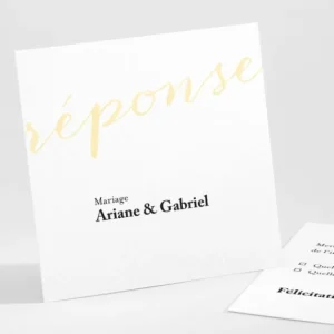 Carton reponse mariage Letter*Faire-part Elégant Sale