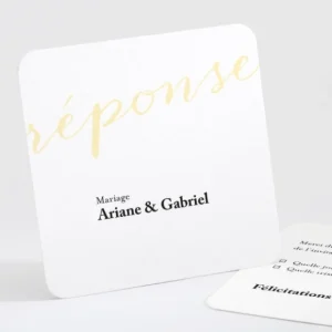 Carton reponse mariage Letter*Faire-part Elégant Sale