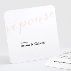 Carton reponse mariage Letter*Faire-part Elégant Sale