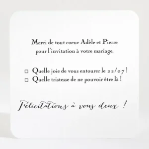 Carton reponse mariage Ma belle etoile*Faire-part Elégant Outlet