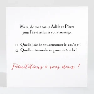 Carton reponse mariage Ma belle etoile*Faire-part Elégant Outlet