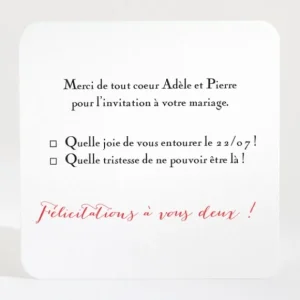 Carton reponse mariage Ma belle etoile*Faire-part Elégant Outlet