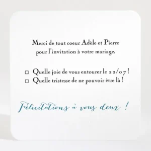 Carton reponse mariage Ma belle etoile*Faire-part Elégant Outlet