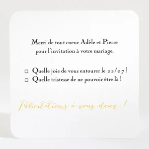 Carton reponse mariage Ma belle etoile*Faire-part Elégant Outlet