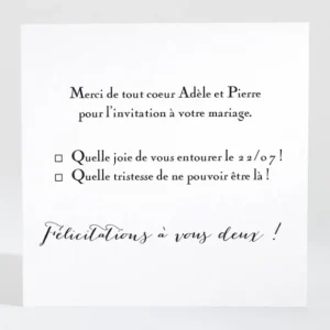 Carton reponse mariage Ma belle etoile*Faire-part Elégant Outlet