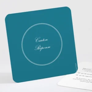Carton reponse mariage Medaillon elegant*Faire-part Elégant Online