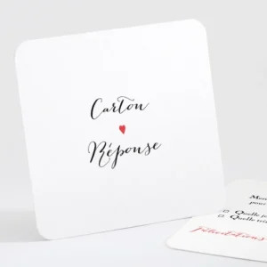 Carton reponse mariage Mon petit coeur*Faire-part Elégant Fashion