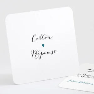 Carton reponse mariage Mon petit coeur*Faire-part Elégant Fashion