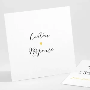 Carton reponse mariage Mon petit coeur*Faire-part Elégant Fashion