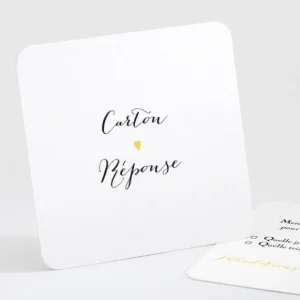 Carton reponse mariage Mon petit coeur*Faire-part Elégant Fashion