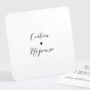 Carton reponse mariage Mon petit coeur*Faire-part Elégant Fashion