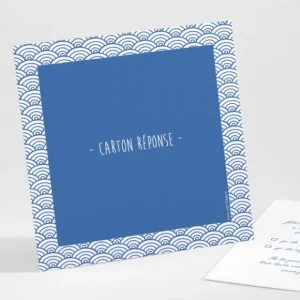 Carton reponse mariage Pattern tendance vague*Faire-part Elégant Fashion