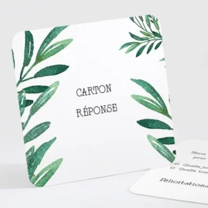 Carton reponse mariage Passion vegetale*Faire-part Elégant Hot