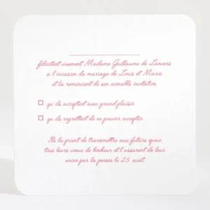 Carton reponse mariage Pattern tendance vague*Faire-part Elégant Fashion