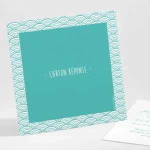 Carton reponse mariage Pattern tendance vague*Faire-part Elégant Fashion