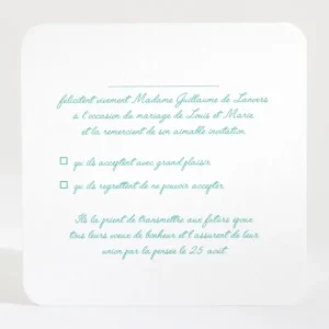 Carton reponse mariage Pattern tendance vague*Faire-part Elégant Fashion