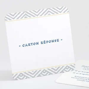 Carton reponse mariage Pattern montagneux*Faire-part Elégant Hot