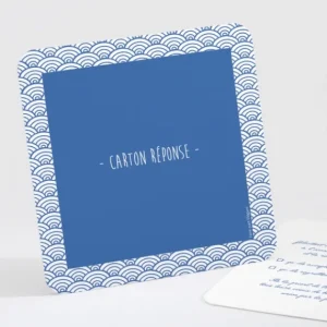 Carton reponse mariage Pattern tendance vague*Faire-part Elégant Fashion