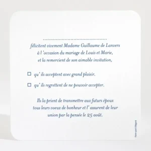 Carton reponse mariage Pattern montagneux*Faire-part Elégant Hot