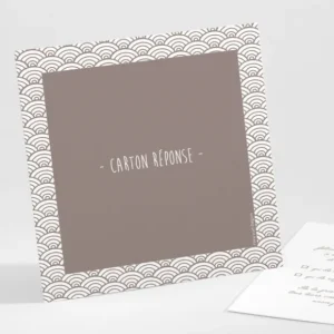 Carton reponse mariage Pattern tendance vague*Faire-part Elégant Fashion