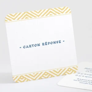 Carton reponse mariage Pattern montagneux*Faire-part Elégant Hot