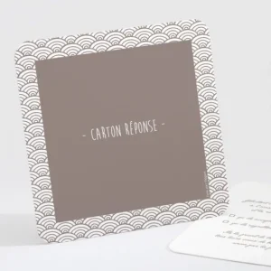 Carton reponse mariage Pattern tendance vague*Faire-part Elégant Fashion