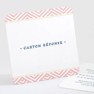 Carton reponse mariage Pattern montagneux*Faire-part Elégant Hot