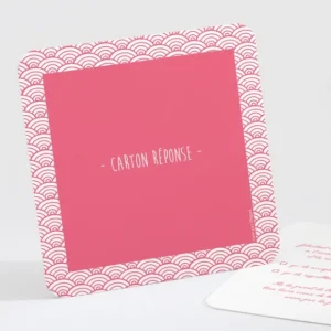 Carton reponse mariage Pattern tendance vague*Faire-part Elégant Fashion