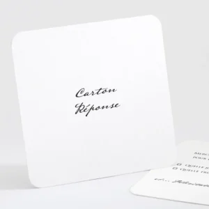 Carton reponse mariage Portrait moderne*Faire-part Elégant Sale