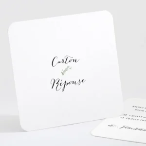 Carton reponse mariage Romance*Faire-part Elégant Online