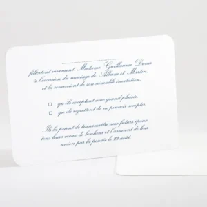Carton reponse mariage Tradi rectangle couleur*Faire-part Elégant Hot