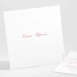 Carton reponse mariage Traditionnel couleur*Faire-part Elégant Hot