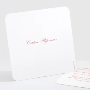 Carton reponse mariage Traditionnel couleur*Faire-part Elégant Hot