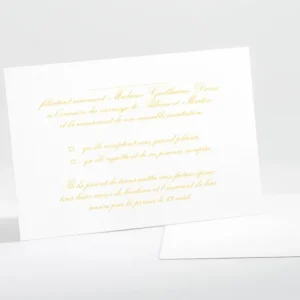 Carton reponse mariage Tradi rectangle couleur*Faire-part Elégant Hot