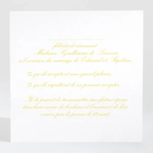 Carton reponse mariage Traditionnel couleur*Faire-part Elégant Hot