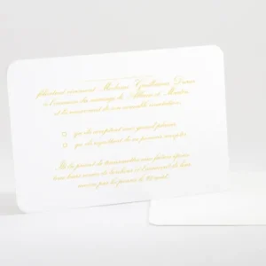 Carton reponse mariage Tradi rectangle couleur*Faire-part Elégant Hot