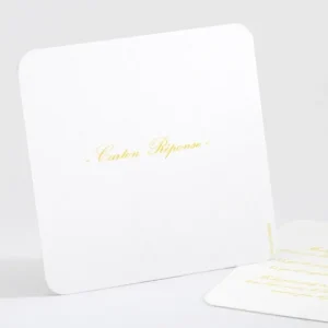 Carton reponse mariage Traditionnel couleur*Faire-part Elégant Hot