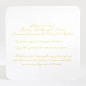 Carton reponse mariage Traditionnel couleur*Faire-part Elégant Hot
