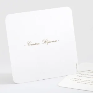 Carton reponse mariage Traditionnel couleur*Faire-part Elégant Hot
