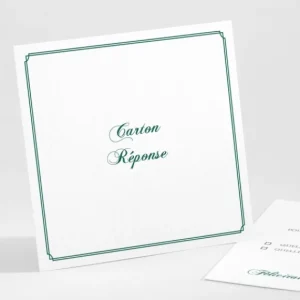 Carton reponse mariage Typographies*Faire-part Elégant Online