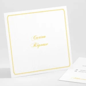 Carton reponse mariage Typographies*Faire-part Elégant Online