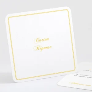 Carton reponse mariage Typographies*Faire-part Elégant Online