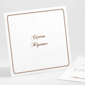 Carton reponse mariage Typographies*Faire-part Elégant Online