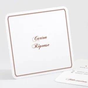 Carton reponse mariage Typographies*Faire-part Elégant Online
