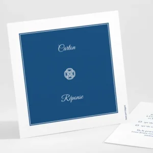 Carton reponse mariage Uni & chic*Faire-part Elégant Fashion