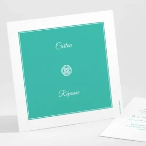 Carton reponse mariage Uni & chic*Faire-part Elégant Fashion