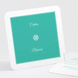 Carton reponse mariage Uni & chic*Faire-part Elégant Fashion