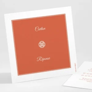 Carton reponse mariage Uni & chic*Faire-part Elégant Fashion