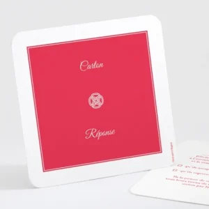 Carton reponse mariage Uni & chic*Faire-part Elégant Fashion